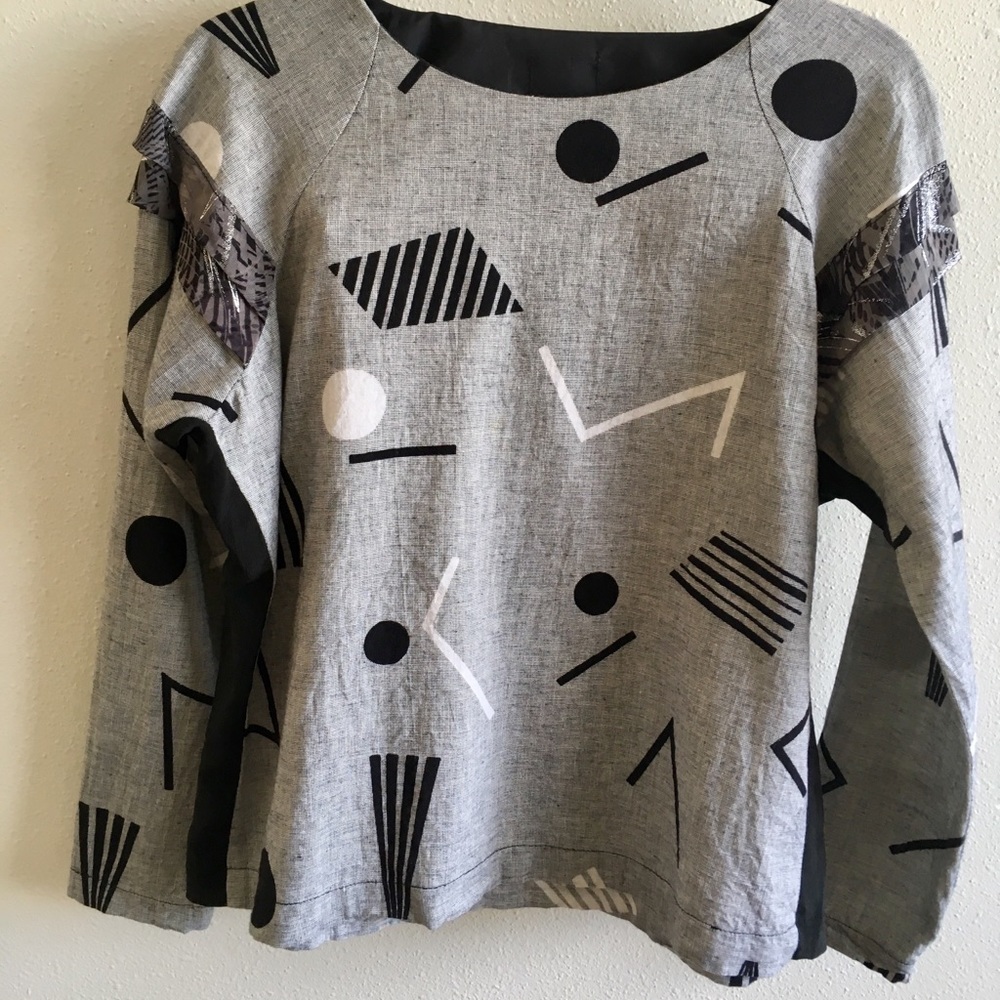 Woman’s Blouse with Geometric Patterns